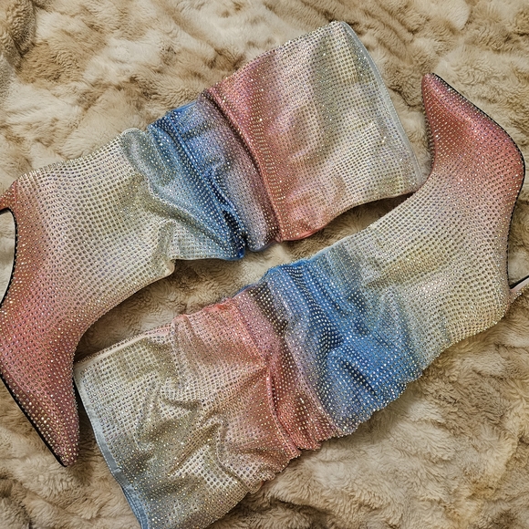 SOLD Rhinestone Boots Size US 9.5 - Picture 2 of 5